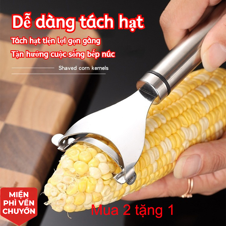 Công Cụ Tách Hạt Ngô Bằng Thép Không Gỉ, Tách Hạt Nhanh, Không Bị Văng Bẩn【Mua 2 tặng 1】