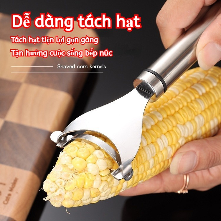 Công Cụ Tách Hạt Ngô Bằng Thép Không Gỉ, Tách Hạt Nhanh, Không Bị Văng Bẩn【Mua 2 tặng 1】