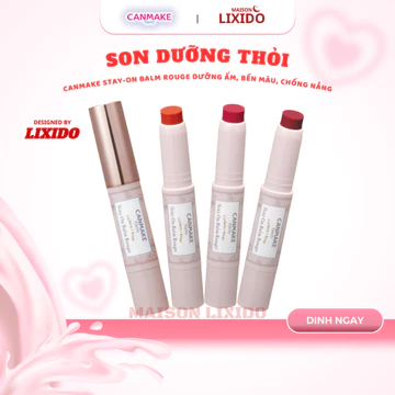 Son Thỏi Canmake Stay-On Balm Rouge Dưỡng Ẩm, Bền Màu, Chống Nắng - 5 Lựa Chọn (Hàng Chính Hãng)