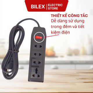 Ổ Cắm Điện Kéo Dài 4 Ổ Cắm Vinamax Dây Dài 5m, 3m Có Công Tắc Dây Dài Chống Cháy Nổ An Toàn