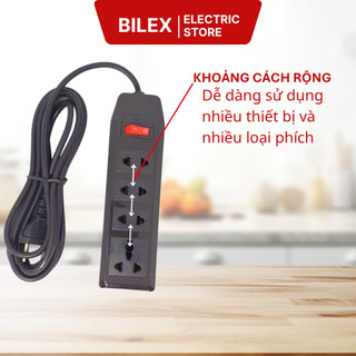 Ổ Cắm Điện Kéo Dài 4 Ổ Cắm Vinamax Dây Dài 5m, 3m Có Công Tắc Dây Dài Chống Cháy Nổ An Toàn