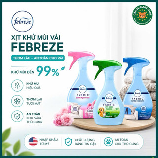 Xịt khử mùi vải Febreze Nhập khẩu Mỹ – Khử mùi 99%, thơm lâu 4–8h, dùng cho quần áo, sofa, rèm, thảm