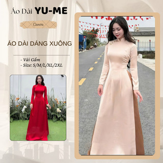 Áo Dài Truyền  Thống Lụa Thái  Họa Tiết Vân  Cực Sang Trọng,Áo Dài Truyền Thống Phù Hợp Dịp Lễ Tết-Áo Dài YUMI