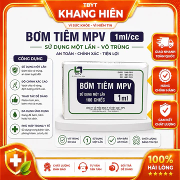 Hộp 100 Bơm tiêm MPV 1ml 25G 26G 13mm xilanh 1cc tiết kiệm tinh chất tiêm prp lắp đầu kim meso