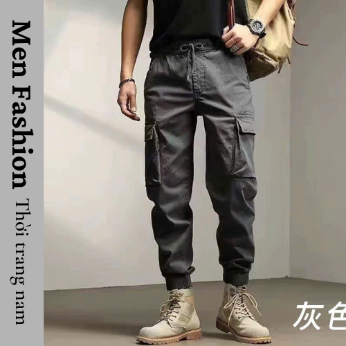Quần Jogger Kaki - JG3 Quần Túi Hôp Ống Bo Chun Kiểu Dáng Hàn Trẻ Trung