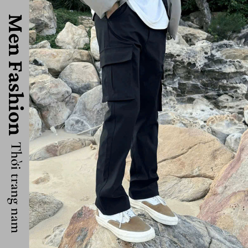 Quần Jogger Kaki - JG4 Quần Jogger Kaki Nam Túi Hộp Cạp Chun Có Dây Rút, Tôn Dáng Xmen Fashion 68