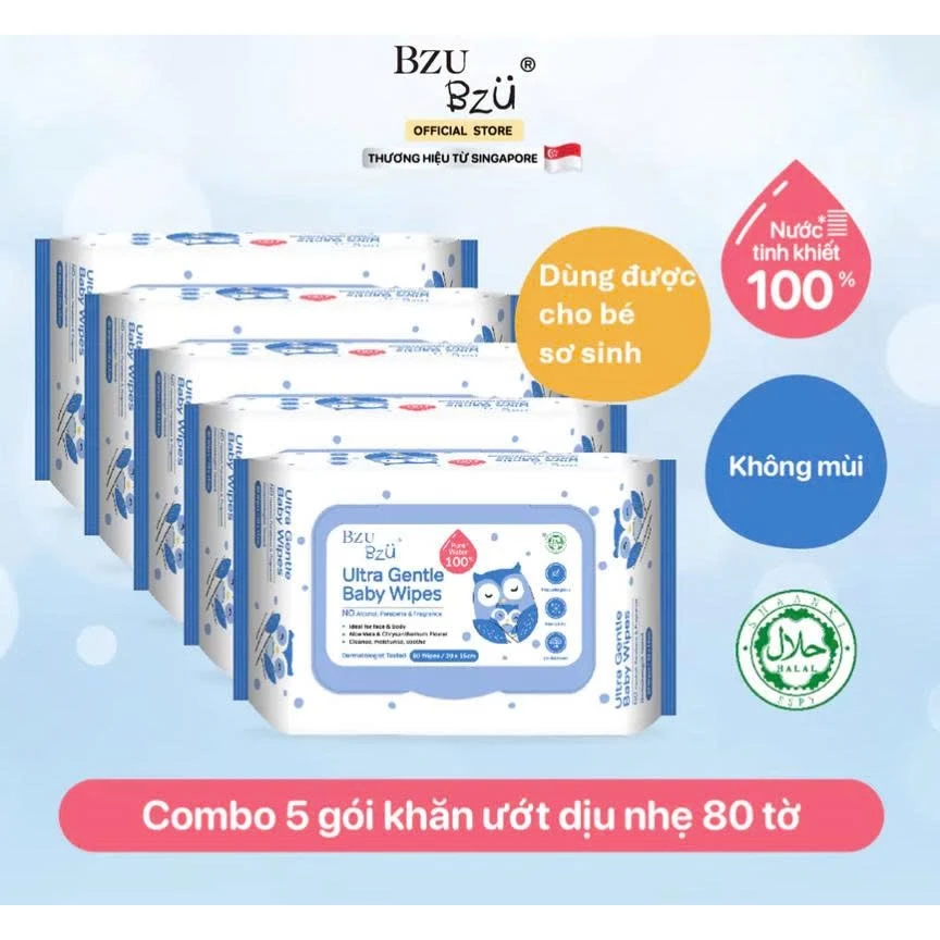 khăn ướt bzu