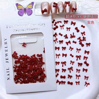 Charm nơ nhựa gắn móng mix màu khay 12 ô siêu xinh mẫu mới