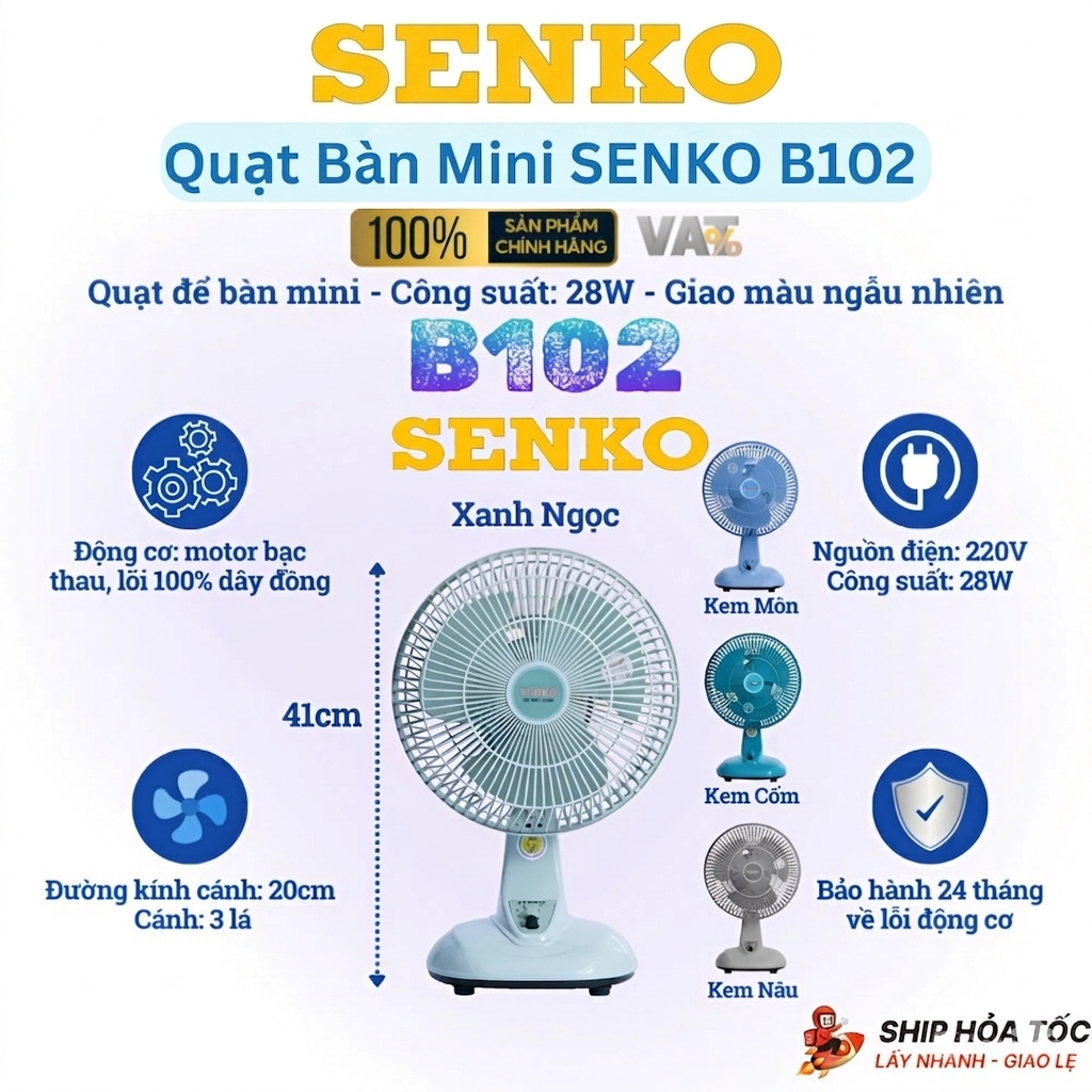 Quạt senko nhỏ - Giá Tốt, Miễn Phí Vận Chuyển, Đủ Loại | Shopee Việt Nam