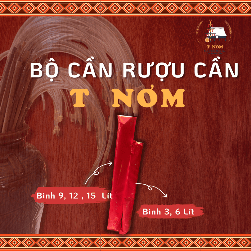 Bộ 2 Ống R ượu Cần Thủ Công T Nơm, Tre Tự Nhiên, An Toàn, truyền Thống