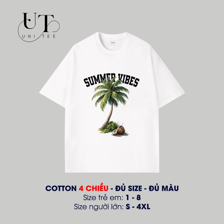 (Có size trẻ em) Áo thun Unisex đi biển, áo du lịch, in hình trái cây, mát mẽ cho Nam Nữ, Gia Đình - Uni Tee I U115