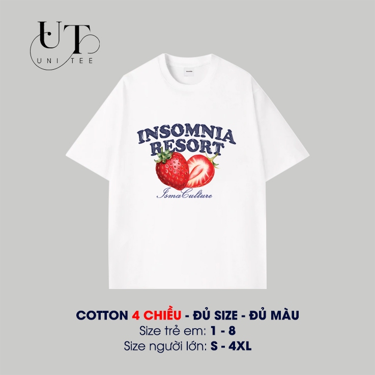 (Có size trẻ em) Áo thun Unisex đi biển, áo du lịch, in hình trái cây, mát mẽ cho Nam Nữ, Gia Đình - Uni Tee I U115