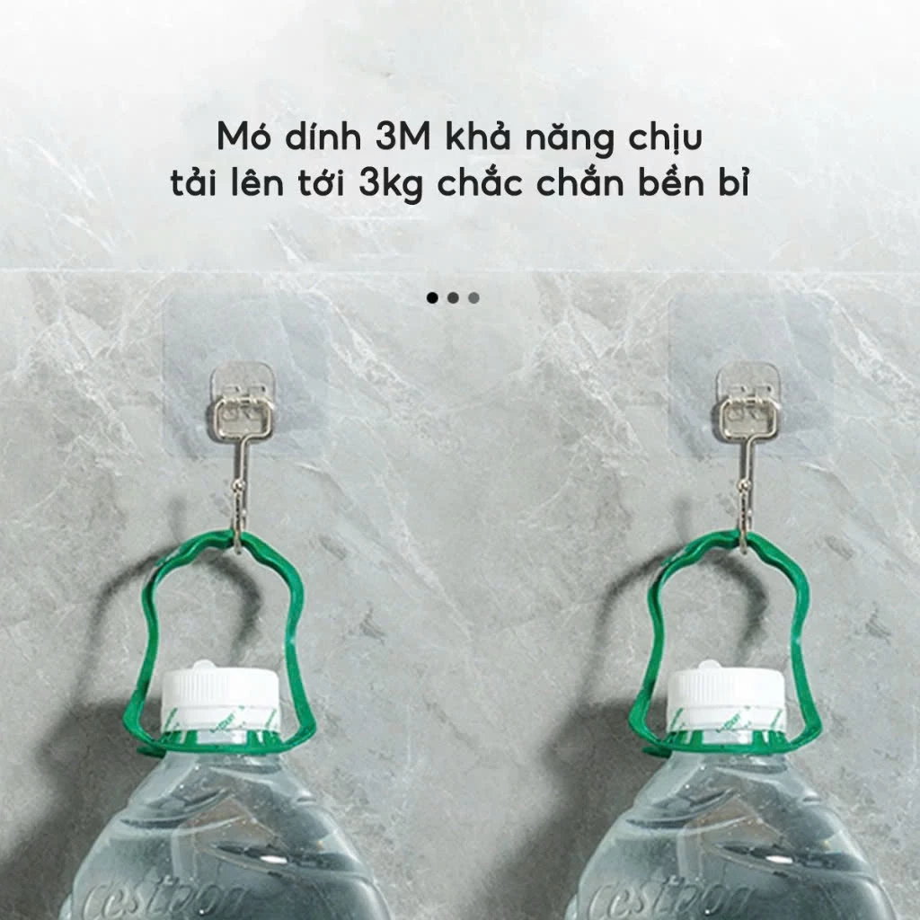 MÓC DÁN TƯỜNG INOX 304 – SIÊU DÍNH, KHÔNG CẦN KHOAN, TREO CHẮC CHẮN