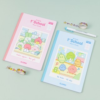 KLONG - Tập Vở 4 Ô Ly Học Sinh May Dán Gáy 1st School Fruity Size B5¯ 48 / 120 / 200 Trang 100/92; MS: 026 - 028 - 029♥
