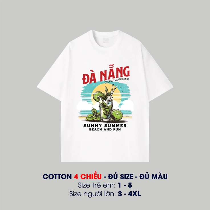 (9Kg-110Kg) Áo thun Unisex mùa hè, áo thun đi biển Hàn Quốc, mát mẻ cho Nam Nữ, Trẻ Em, Gia Đình - Uni Tee I U120