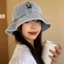 Nón Bucket Jean Thêu Gấu Chữ W Form Rộng Unisex | Mũ Tai Bèo Denim Vintage Cá Tính Đi Biển, Du Lịch, Chống Nắng