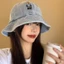 Nón Bucket Jean Thêu Gấu Chữ W Form Rộng Unisex | Mũ Tai Bèo Denim Vintage Cá Tính Đi Biển, Du Lịch, Chống Nắng