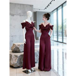 Jum liền lụa tô châu hở vai sang chảnh dành cho nữ