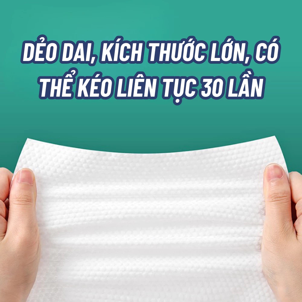 Khăn Giấy Lau Mặt 100% Cotton – Dạng Rút, Dùng 1 Lần, Thấm Hút Tốt, Tiện Dụng