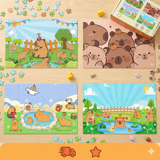 COMBO SỈ 5 tranh ghép A4 20 mảnh; 40 mảnh; 80 mảnh Capybara TooYoo TG0013
