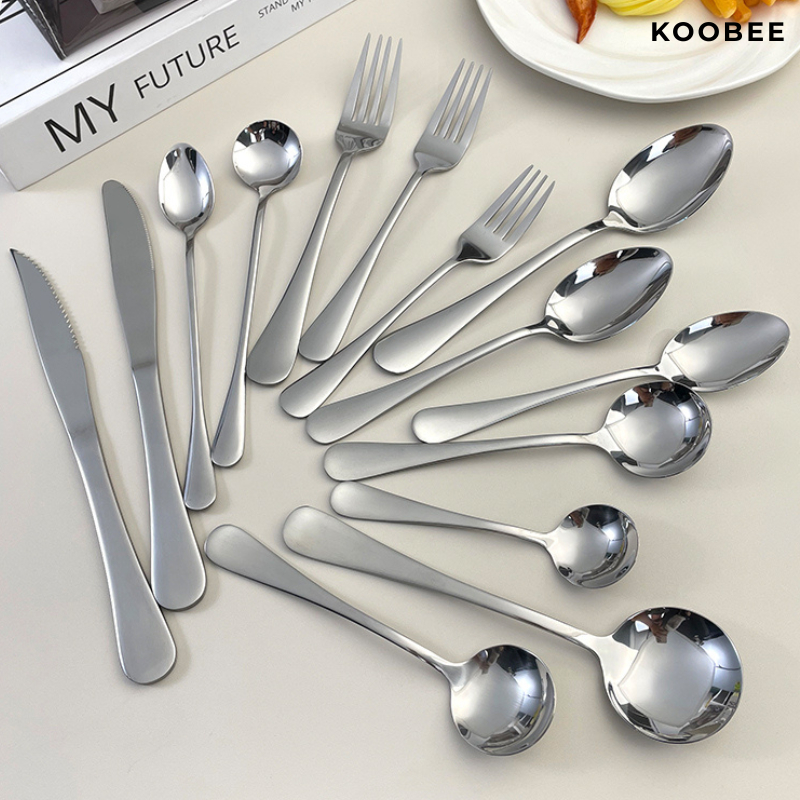 Bộ Dao Muỗng Dĩa Thìa Inox Ăn Bít Tết Nhiều Kích Cỡ Inox 410 Cao Cấp Chuyên Dùng Cho Nhà Nàng