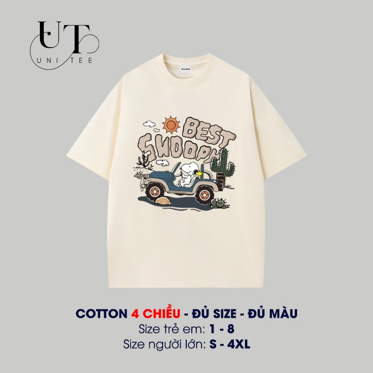 (9Kg-92Kg) Áo thun Unisex họa tiết Best Snoop, phong cách Hàn Quốc cho Nam Nữ, Trẻ Em, Gia Đình - Uni Tee I U114