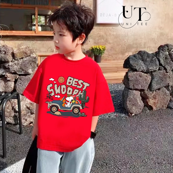 (9Kg-92Kg) Áo thun Unisex họa tiết Best Snoop, phong cách Hàn Quốc cho Nam Nữ, Trẻ Em, Gia Đình - Uni Tee I U114