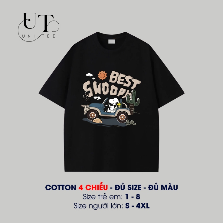 (9Kg-92Kg) Áo thun Unisex họa tiết Best Snoop, phong cách Hàn Quốc cho Nam Nữ, Trẻ Em, Gia Đình - Uni Tee I U114