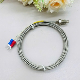 Đầu dò đo nhiệt nhiệt độ loại K vít M6 dây dài 1M, 2M, 3M, 5M