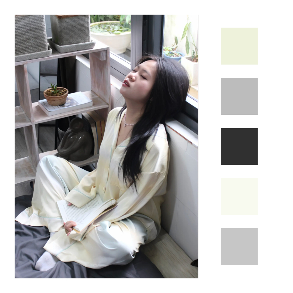 Bộ đồ ngủ Pijama lụa mát mềm mịn màu loang Pastel nhà Nibora – Form rộng, mặc nhà siêu iu 💕