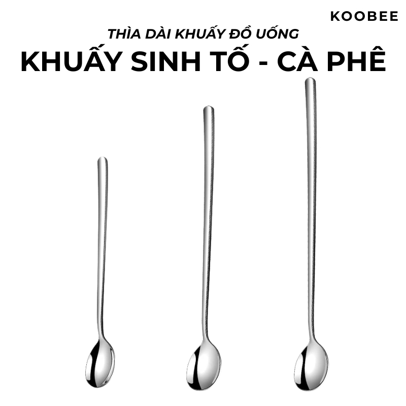 Thìa Pha Chế Inox 304 Cao Cấp – Thìa Dài Khuấy Đồ Uống, Sinh Tố, Cà Phê – Bền Đẹp, An Toàn, Sang Trọng | 225
