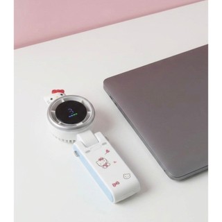 Quạt Mini Tích Điện Cầm Tay Tiện Lợi Hello Kitty Tích Điện | Quạt USB Gấp Gọn 3 Tốc Độ, Màn Hình Hiển Thị Pin