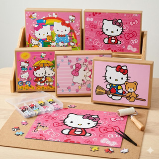 COMBO SỈ 5 tranh ghép A4 20 mảnh; 40 mảnh; 80 mảnh Hello Kitty TooYoo TG0003