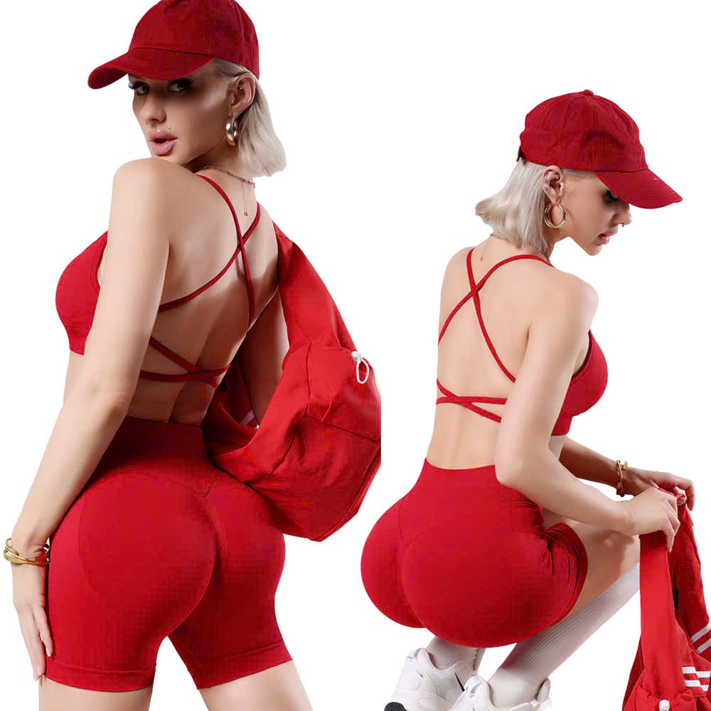 (Mẫu Mới 2026-Có đệm ngực) Sét bộ đồ chéo lưng tập GYM tập YOGA siêu đẹp đồ tập tôn dáng thấm hút mồ hôi