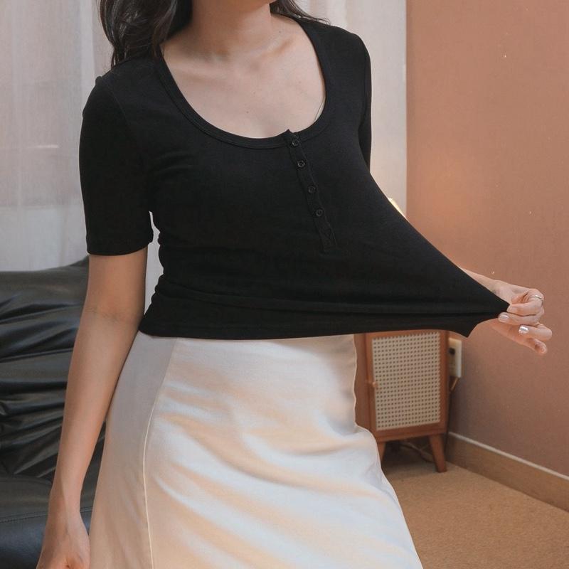 [A31-HÀNG MỚI VỀ] ÁO THUN BABYTEE NGẮN TAY PHỐI CÚC PHONG CÁCH HÀN QUỐC CHẤT LIỆU COTTON BORIP MỀM MẠI THOÁNG KHÍ