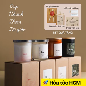 Nến thơm tinh dầu AiO tối giản Bắc Âu khử mùi, thư giãn, thơm sang, quà tặng tinh tế - 8 mùi lựa chọn