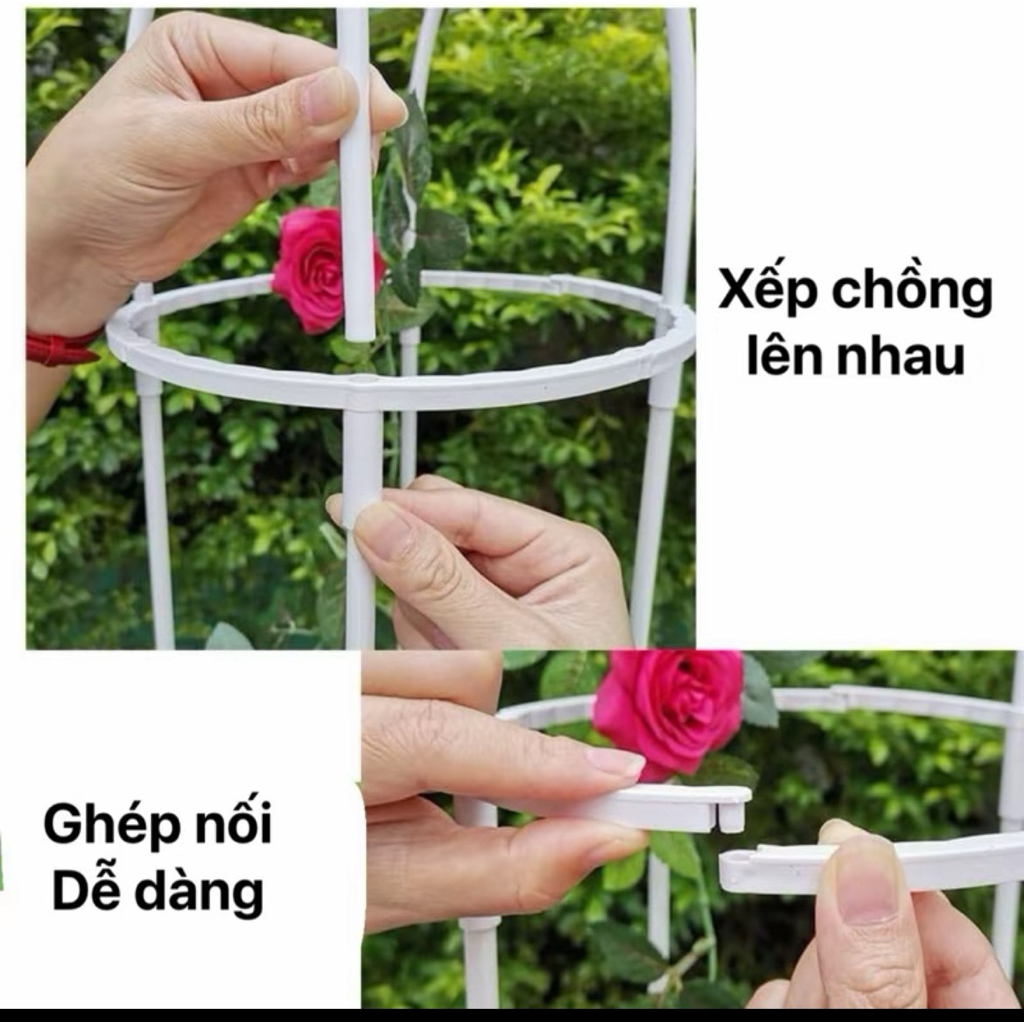 Khung giá đỡ hoa hồng , hoa leo trang trí sân vườn phong cách Châu Âu