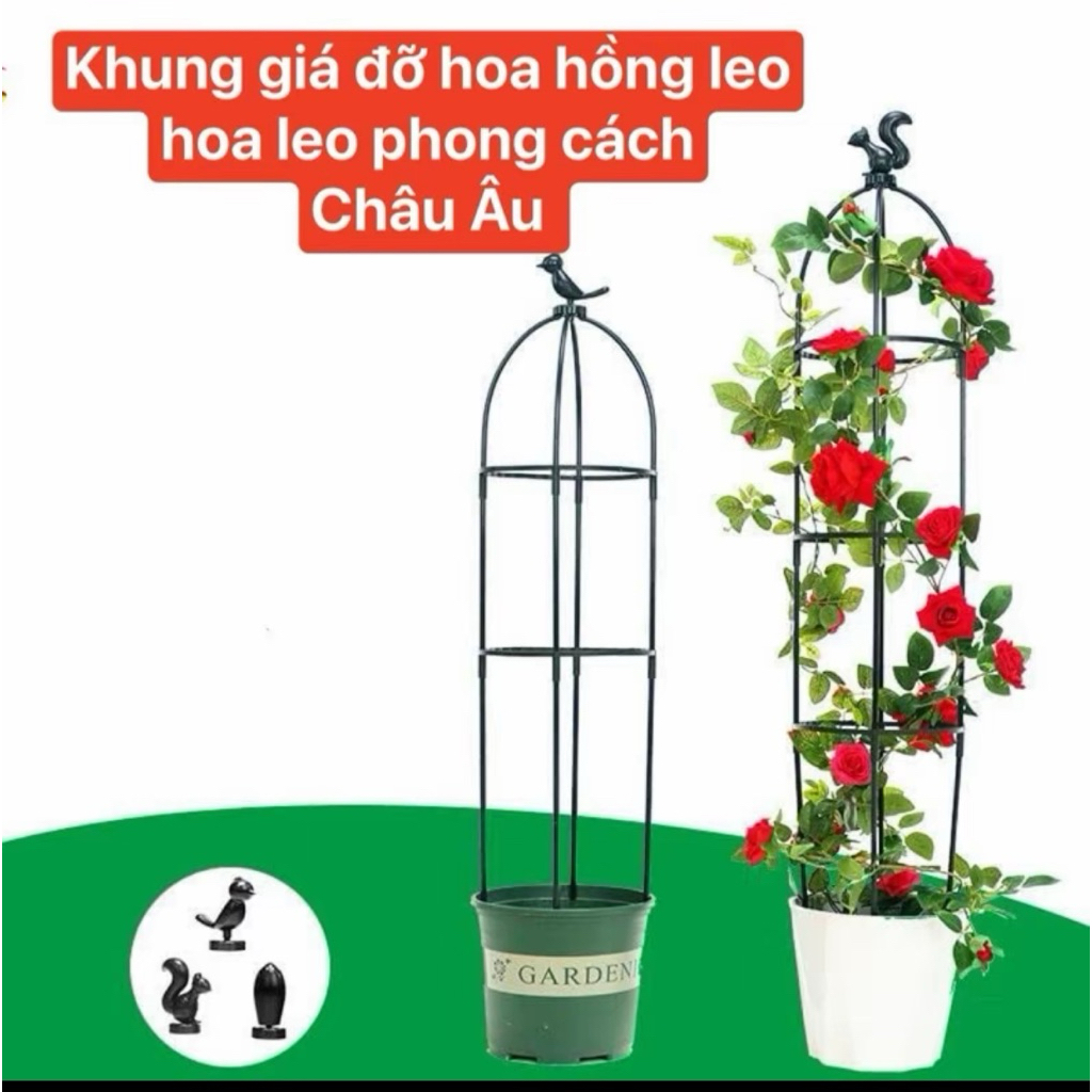 Khung giá đỡ hoa hồng , hoa leo trang trí sân vườn phong cách Châu Âu