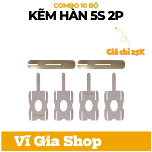 Bộ Kẽm Hàn Pin 5S 2P Dày 0.2mm Mạ Niken Cho Pin 18650 (4 Miếng Vuông & 2 Miếng Đơn)