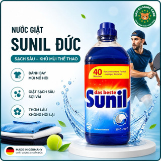 Nước Giặt Sunil Đức 2L Đậm Đặc – Giặt Sạch Sâu Khử Mùi Mạnh, Thơm Lâu Chuẩn EU
