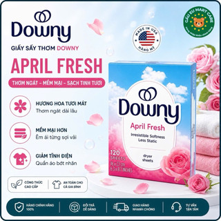Giấy Sấy Thơm Downy April Fresh 120 Tờ – Hàng Mỹ Chính Hãng, Mềm Vải, Giảm Tĩnh Điện, Lưu Hương L