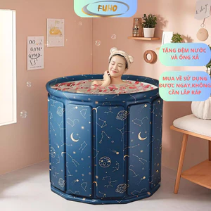 Bồn tắm gấp gọn cho người lớn 6 lớp FUHO,tự bung thế hệ mới vải Oxford , chống thấm, cách nhiệt 3h