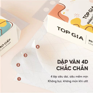 [Combo 8 Bịch] Khăn Giấy Rút Treo Tường TopGia Đa Sắc 1280 tờ 4 lớp, làm từ bột gỗ nguyên chất