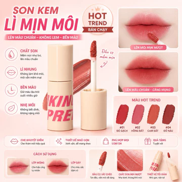 Son Kem Lì MK nội địa trung – Màu Đẹp Chuẩn Trend, Lì Mịn Không Khô Môi