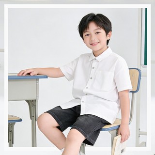 Quần Jean Short Bé Trai BDS26S003R Wookids | Quần Ngắn 5-9 Tuổi Cá Tính Dễ Mặc