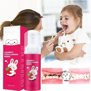 Kem Đánh Răng Tạo Bọt Cho Bé Dạng Mousse | Trẻ Em Không Cay Vị Dâu Cam | Sạch Mảng Bám Dịu Nhẹ