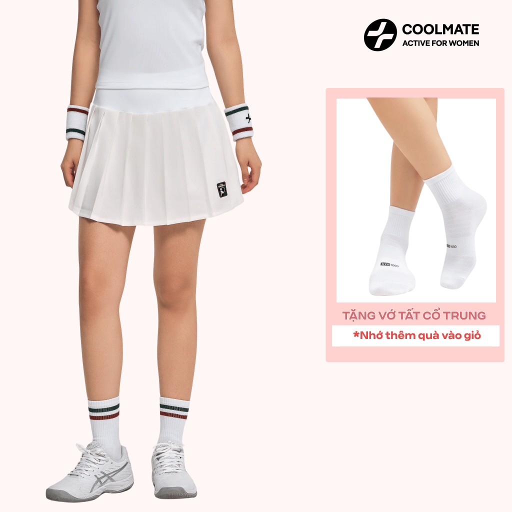[TẶNG TẤT] Váy xếp ly thể thao Pickleball Drive Shot co giãn tự nhiên, thoáng khí - Coolmate Active For Women