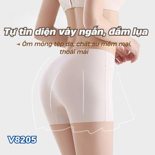 [Hỏa Tốc] Quần mặc trong váy chống lộ, Quần lót bảo hộ nữ kháng khuẩn mềm mại cạp vừa V8205 HOMEBRA