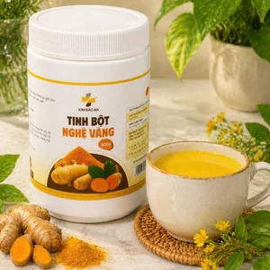 Hộp 500gr Tinh Bột Nghệ Vàng Được Chiết Xuất Từ 100% Củ Nghệ Tươi