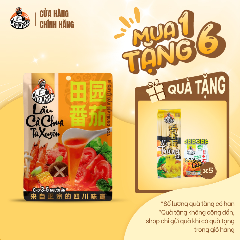 Lẩu Cà Chua Tứ Xuyên thương hiệu Ông Chà Và 150gr  - Hàng Chính Hãng